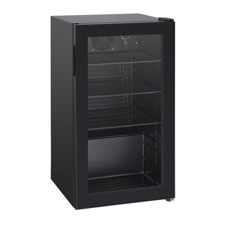 Szafa chłodnicza przeszklona DC98BB | czarna | LED | 88l