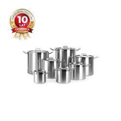 Garnek wysoki z pokrywką Profi Line, poj.50 l, fi.400x(H)400 mm HENDI 832806