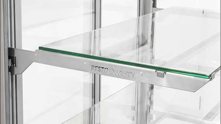 Witryna cukiernicza chłodnicza Dolce Visione Premium Breve 1300 | wnętrze ze stali nierdzewnej | wersja obniżona | 1300x670x1110+/-10 mm | RESTO QUALITY DOLCE VISIONE BREVE 1300 W4