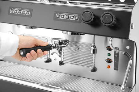 Ekspres do kawy JULIA, 2-grupowy, automatyczny, czarny HENDI 207581