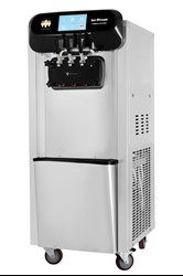 Maszyna do lodów włoskich | automat do lodów soft | 2 smaki + mix | nocne chłodzenie | wolnostojąca | 2x8 l