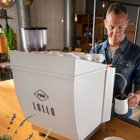 Ekspres kolbowy 1-grupowy | Lollo 1GR White | kolor biały | 1,8 kW