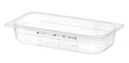 Pojemnik GN HACCP z polipropylenu 1/3 65 - bez pokrywki HENDI 880289