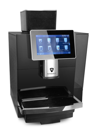 Automatyczny ekspres do kawy RQK8B z ekranem dotykowym | pojemnik 8l | podłączenie do wody | czarny