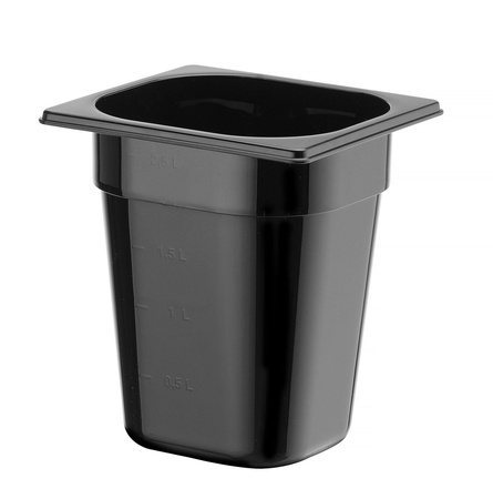 Pojemnik GN1/6-200 z czarnego poliwęglanu HENDI 862704