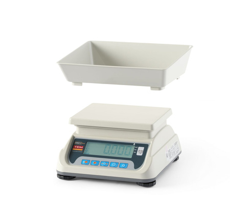 Waga sklepowa LCD z portem RS232 i legalizacją, seria ECO+, TEM, 255x264x(H)189mm  | HENDI TEKO+LCD06C-P1-B1