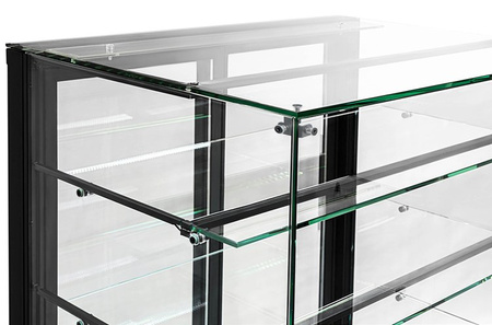 Witryna cukiernicza neutralna Dolce Visione Neutro Premium 700 | wnętrze ze stali nierdzewnej | 700x670x1300 mm