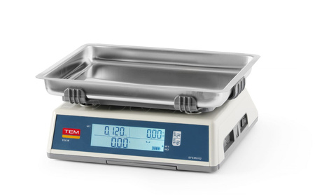 Waga kalkulacyjna LCD z legalizacją, seria EGE, głęboka szalka, 30 kg  | HENDI TEM030C-PZR