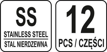 KRAJALNICA RĘCZNA DO WARZYW I OWOCÓW 12 ELEMENTÓW | YG-03421