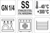 POKRYWKA DO POJEMNIKA ZE STALI NIERDZEWNEJ GN 1/4 | YG-00373