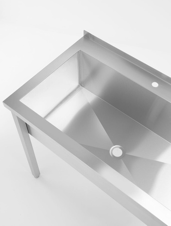 Stół z basenem 1-komorowym bez maskownicy Budget Line – skręcany 1000x600x(H)850 | HENDI 811023