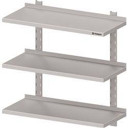 Półka wisząca, przestawna,potrójna 800x300x930 mm STALGAST MEBLE 981793080