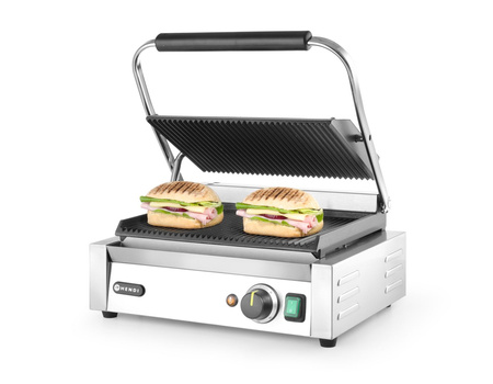 Grill kontaktowy PANINI - góra i dół ryflowane HENDI 263655