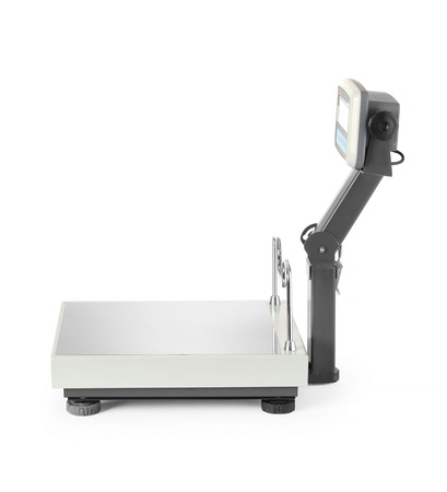 Waga platformowa LCD ze składanym wysięgnikiem i z legalizacją, seria EKO+, 60 kg  | HENDI BEK+C035X040060-KB