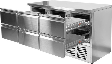 STÓŁ CHŁODNICZY 368L Z 6 SZUFLADAMI | YG-05281