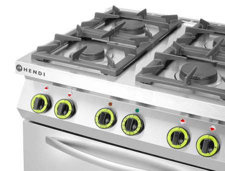 Kuchnia gazowa 4-palnikowa Kitchen Line z konwekcyjnym piekarnikie HENDI 225882