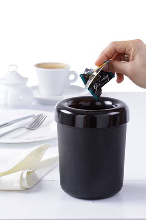 Śmietniczka stołowa/Pojemnik na sztućce - czarny HENDI 421574