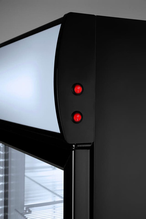 Lodówka barowa 1-drzwiowa z podświetlanym panelem, Arktic, 254 l, czarna HENDI 233788