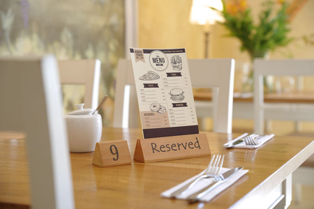 Drewniana tabliczka informacyjna "rezerwacja" HENDI 664308