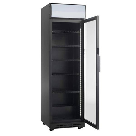 Szafa chłodnicza przeszklona SD420BE | 386 l | czarna (RQ419-BLACK)