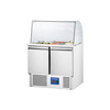 Refrigerated 2 door salad table with glass extension, V 240 l STALGAST 832222