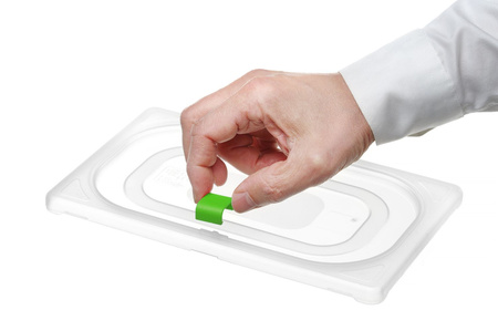 Klipsy do pojemników GN HACCP z polipropylenu - zielony HENDI 880678