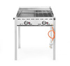 Grill gazowy Green Fire Profi Line 2-palnikowy - patelnia żeliwna i ruszt HENDI 149508