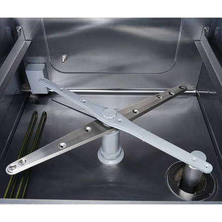 Zmywarko-wyparzarka z podstawą, uniwersalna, z dozownikiem płynu myjącego, 3.4/4.9 kW, 230/400 V Stalgast 801502