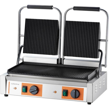 Kontakt grill podwójny ryflowany, P 3.6 kW STALGAST 742028