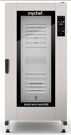 Piec konwekcyjno-parowy elektryczny | z wózkiem | piekarniczo-cukierniczy | automatyczny system myjący | 16x600x400 | 34,7 kW | 400 V | Mychef BAKE MAX MASTER 16E TSC | System TSC - najwyższa stabilność temperatury