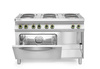 Kuchnia elektryczna 6-płytowa Kitchen Line z konwekcyjnym piekarnik HENDI 226247