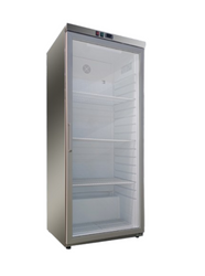 DRR 600GSS Szafa chłodnicza - 570 l, nierdzewna, przeszklone drzwi