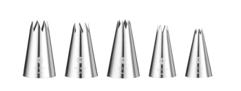 Końcówki do rękawów karbowane, stalowe - zestaw 5szt. w różnych r HENDI 551790