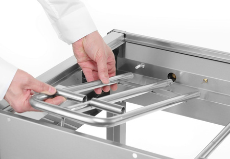 Grill gazowy Green Fire Profi Line 2-palnikowy - patelnia żeliwna i ruszt HENDI 149508