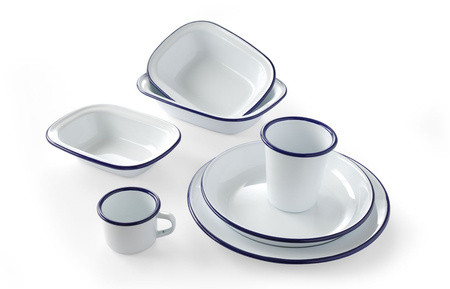 Kubek z uchwytem emaliowany 360 ml, śr. 90x(H)80 mm HENDI 621295