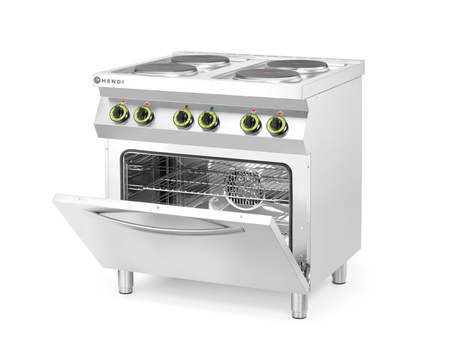 Kuchnia elektryczna 4 płytowa Kitchen Line z wentylowanym piecem e HENDI 225936