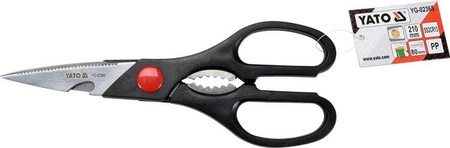 NOŻYCZKI KUCHENNE Z OTWIERACZEM I DZIADKIEM DO ORZECHÓW | YG-02365