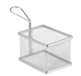 Koszyk do smażonych przekąsek prostokątny, głęboki 105x90x65 mm HENDI 426432