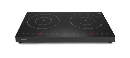 Kuchenka indukcyjna podwójna Black Line 2000W+ 1500W HENDI 239414