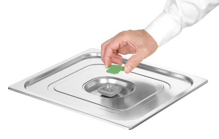 Pokrywka do pojemników GN z kolorowymi klipsami GN 2/3 - 354x325 HENDI 805213