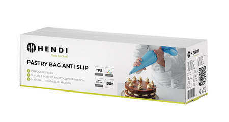 Worki do szprycowania jednorazowe HACCP, antypoślizgowe, niebie HENDI 557303