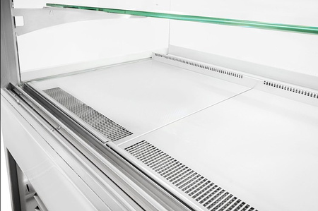 Witryna cukiernicza chłodnicza Dolce Visione Premium 700 | wnętrze ze stali nierdzewnej | 700x670x1300 mm