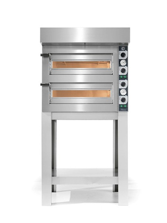 Piec do pizzy elektryczny Cuppone Tiziano | dwukomorowy | 4+4x30 | TZ430/2M