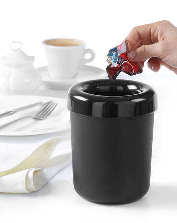 Śmietniczka stołowa/Pojemnik na sztućce - czarny HENDI 421574