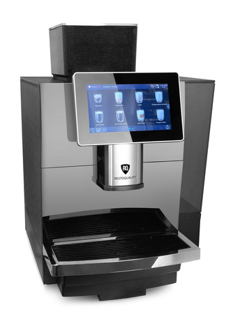 Automatyczny ekspres do kawy RQK8S z ekranem dotykowym | pojemnik 8l | podłączenie do wody | srebrny