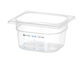 Pojemnik GN HACCP z polipropylenu 1/6 100 - bez pokrywki HENDI 880470