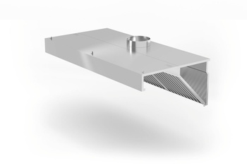 Okap przyścienny skośny z oświetleniem, o wym. 1200x700x450 mm HENDI 229316