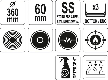 PATELNIA ZE STALI NIERDZEWNEJ 36CM | YG-00104