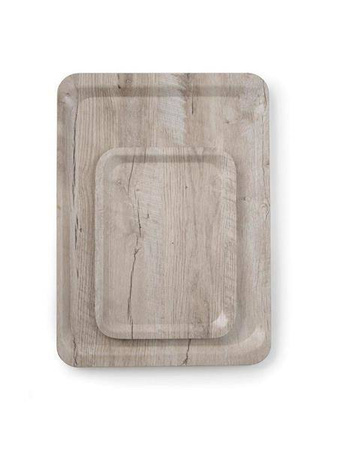 Taca do serwowania, jasny dąb z nadrukiem drewna - 330x430 mm HENDI 508862