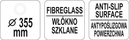 TACA KELNERSKA ANTYPOŚLIZGOWA OKRĄGŁA 355MM | YG-02079